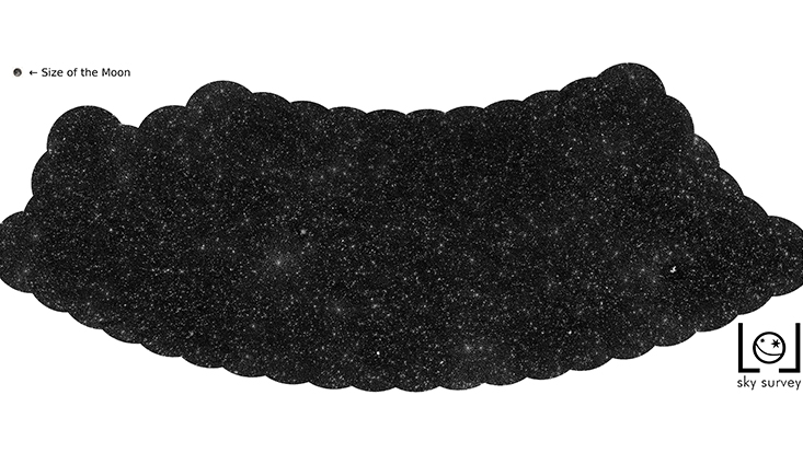 Map showing astronomical sources related to black holes