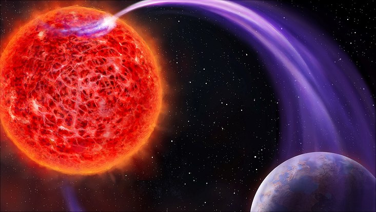 Artist impression of Star-exoplanet interaction