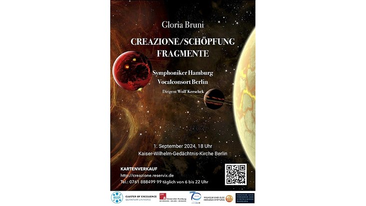 Poster for the opera performance 'Creazione / Creation, Fragments', which will take place on September 1, 2024 in Berlin's Kaiser Wilhelm Memorial Church.