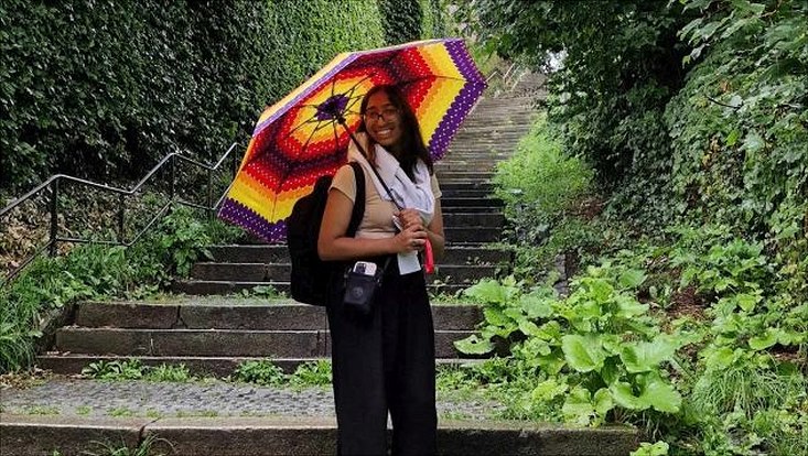 Photo of Shreya Mogulothu from her stay in Hamburg.